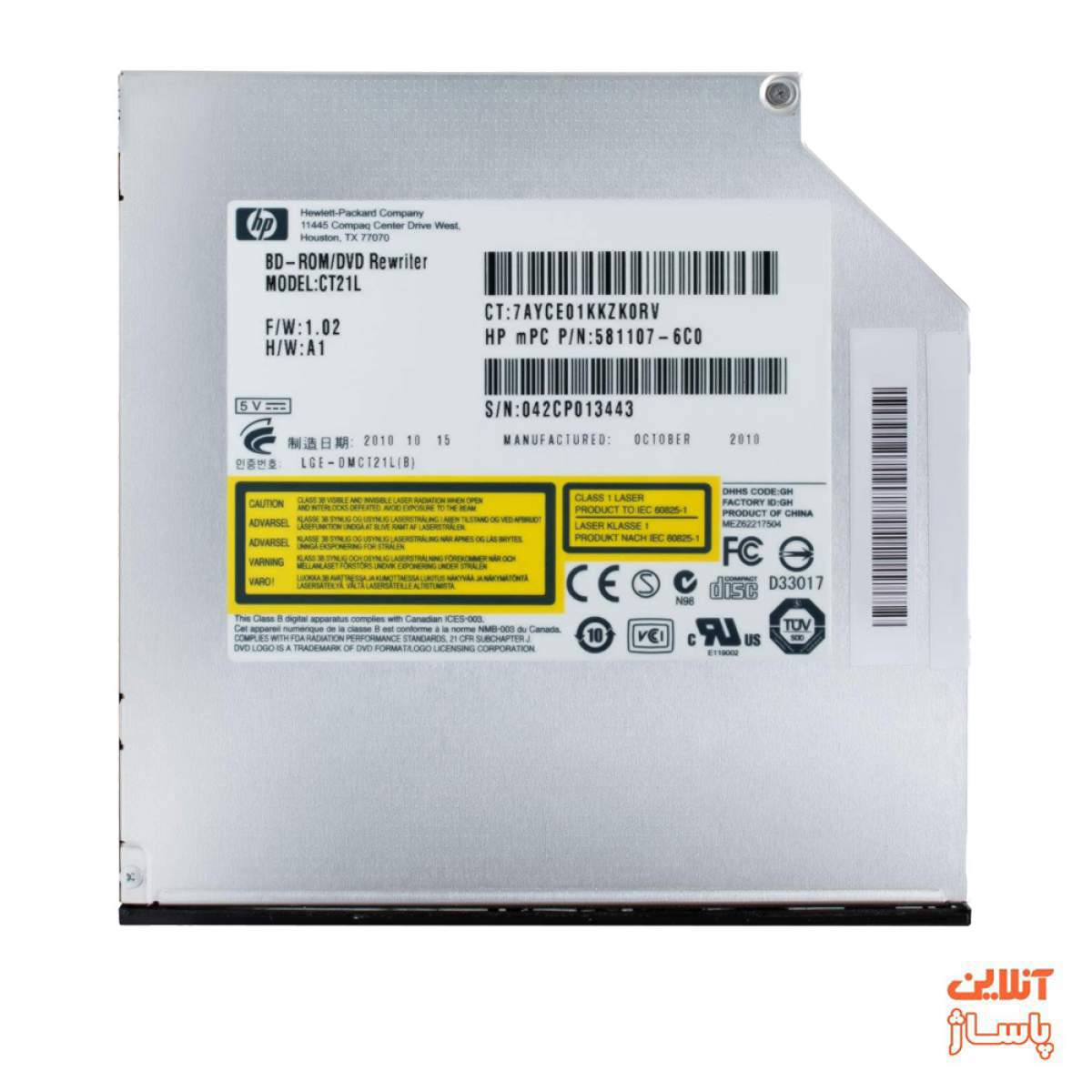  درایو بلوری لپ تاپی مدل CT21L اچ پی
