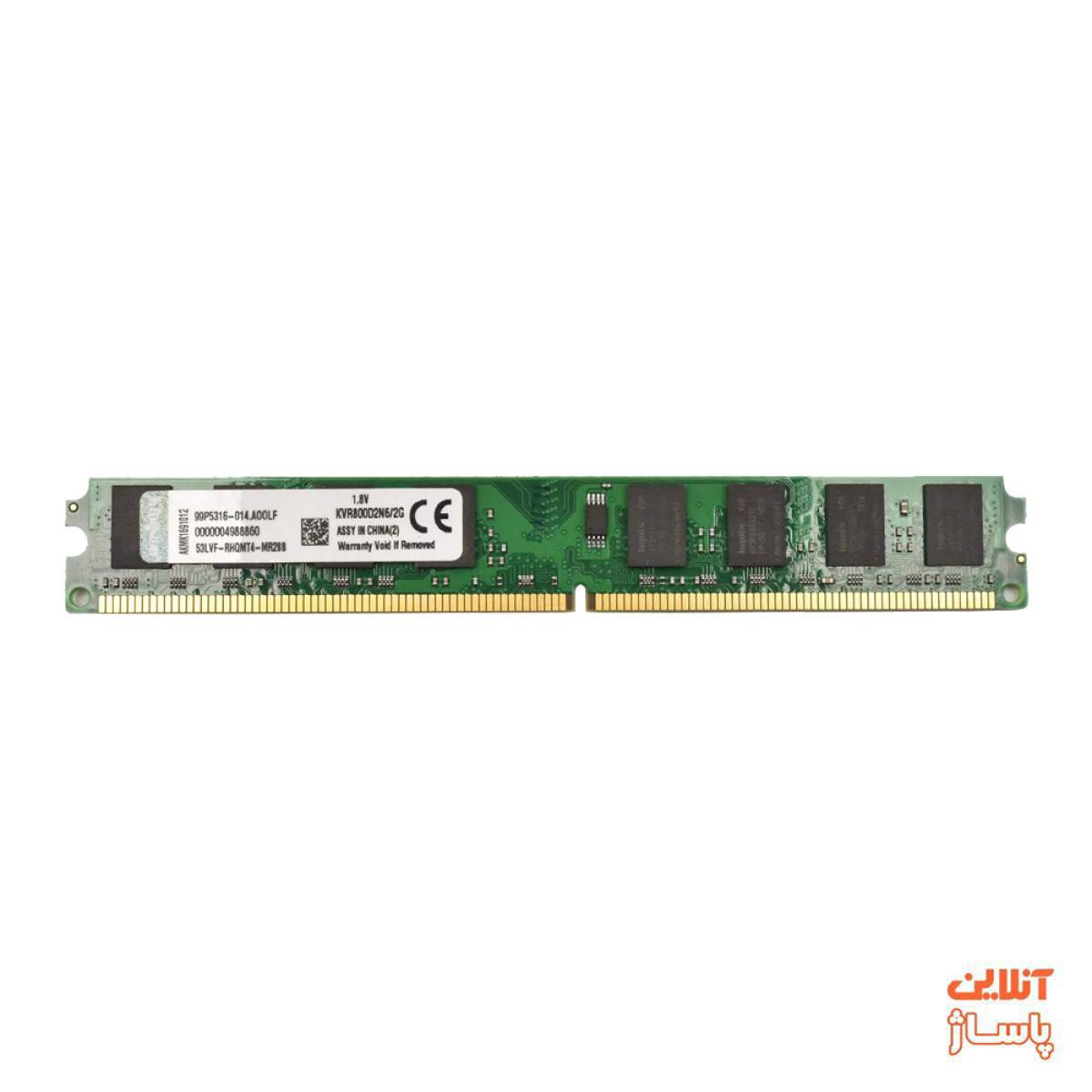  رم دسکتاپ DDR2 تک کاناله 800 مگاهرتز کینگستون ظرفیت 2 گیگابایت