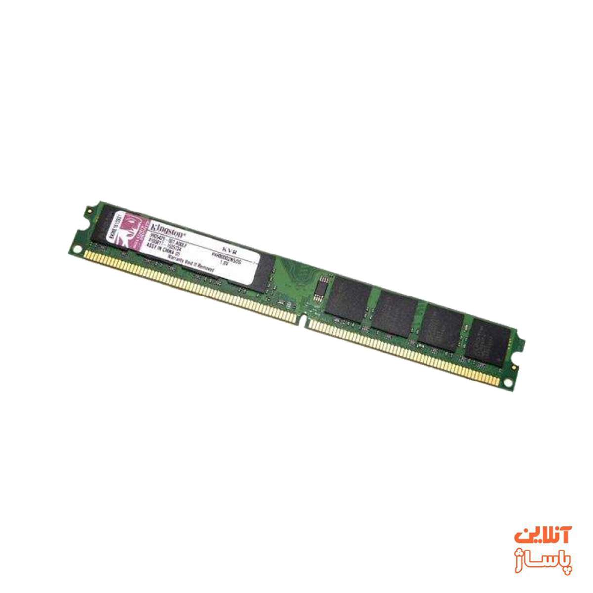  رم دسکتاپ DDR2 تک کاناله 800 مگاهرتز CL6 کینگستون مدل slim ظرفیت 2 گیگابایت