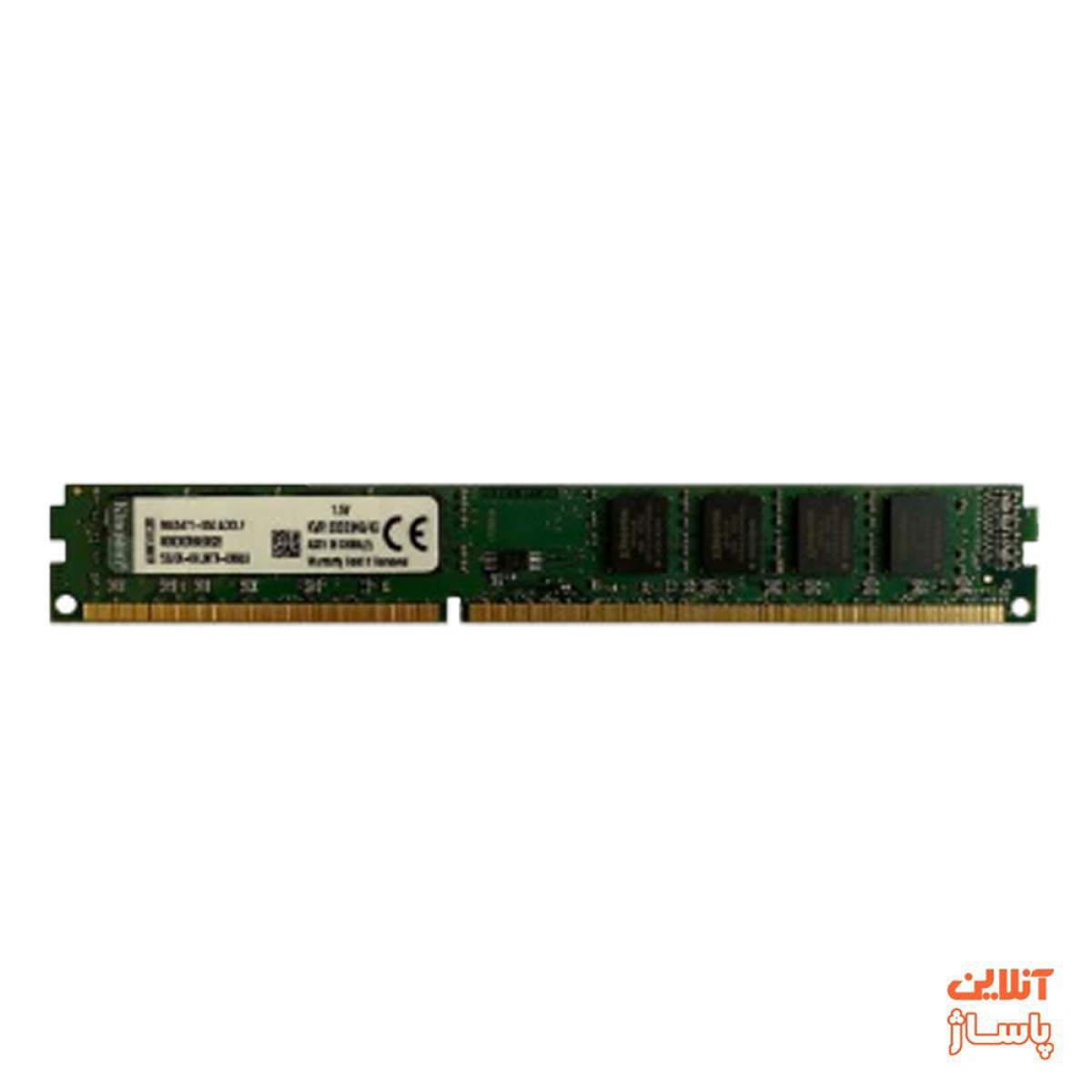  رم دسکتاپ DDR3 تک کاناله 1333 مگاهرتز cl9 کینگستون مدلkvr ظرفیت 4گیگابایت